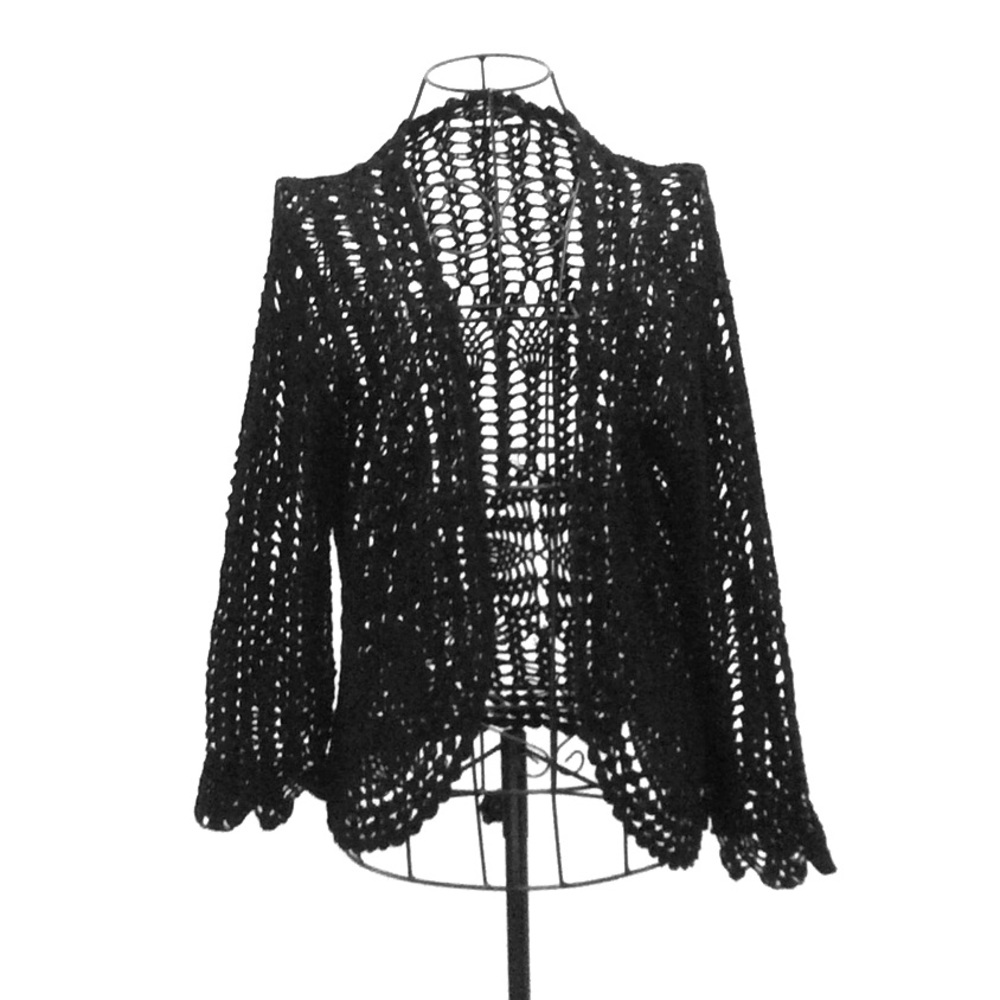 Shrug crocheted in black